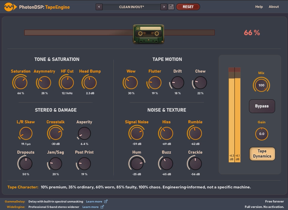 TapeEngine plugin interface